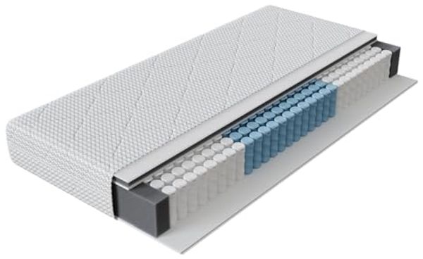 Novilla Matratze 90x200 cm Federkernmatratze Härtegrad H4 Öko-Tex Zertifiziert 7 Zonen Taschenfederkern mit Komfortschaum und Atmungsaktiv Bezug Matratzen Höhe 24 cm