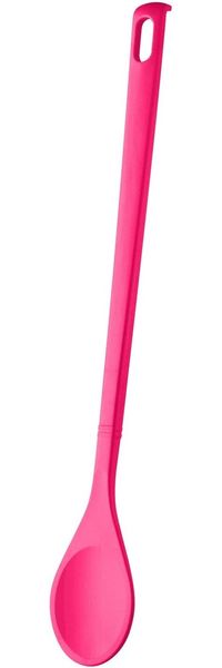 FACKELMANN 27044 Coral Kochlöffel 30 cm Tropical, Löffel mit Funktionsteil aus Kunststoff für beschichtete Töpfe und Pfannen (Farbe: Koralle), Menge: 1 Stück