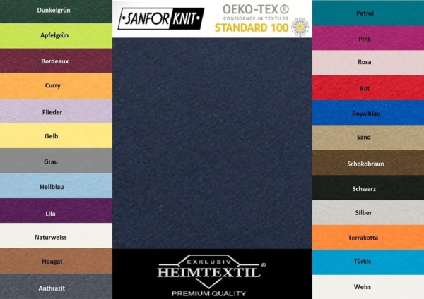 Jersey Spannbettlaken Premium Marke 120 x 200 cm Navyblau