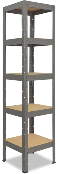 shelfplaza PRO 200x30x30 cm Schwerlastregal in grau mit 5 Böden und 200 kg Traglast pro Boden