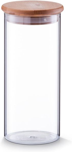 zeller Vorratsglas Bamboodeckel DH 10.50x23 cm weiß