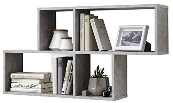 NORA NEU Light Atelier grau / weiß Hängeregal Wandregal Bücherregal Stauraumregal FMD
