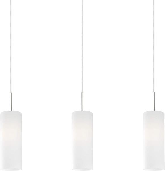 Eglo 85978 Hängeleuchte Troy 3 Glas satiniert weiß lackiert 3X40W L:72 H:110cm