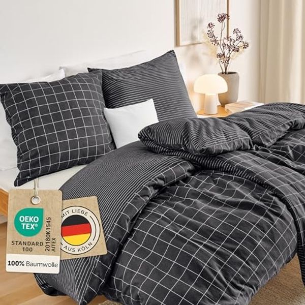 Blumtal Bettwäsche Biber Bettwäsche Oeko-TEX zert. Flanell Bettwäsche Baumwolle 100%, 60 °C waschbar