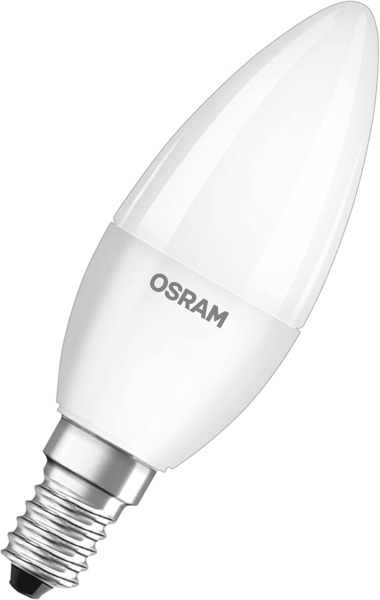 OSRAM LED Base LED Lampe Kerzenform matt (ex 40W) 5,5W / 4000K Kaltweiß E14 4er Pack