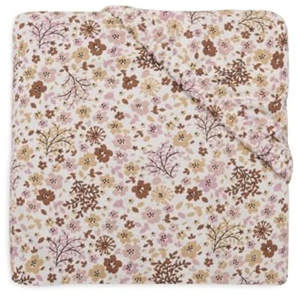 Jollein Spannbettlaken Jersey 60 x 120cm - Flower