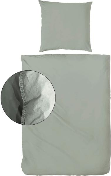 H.G. Hahn Haustextilien Kopfkissen 2 Stück Hahn Renforce Kissenbezüge 40x40 cm stonew, Füllung: ohne Füllung