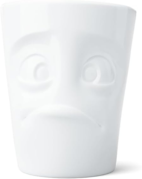 Schmunzel Henkelbecher verdutzt in weiß 350ml