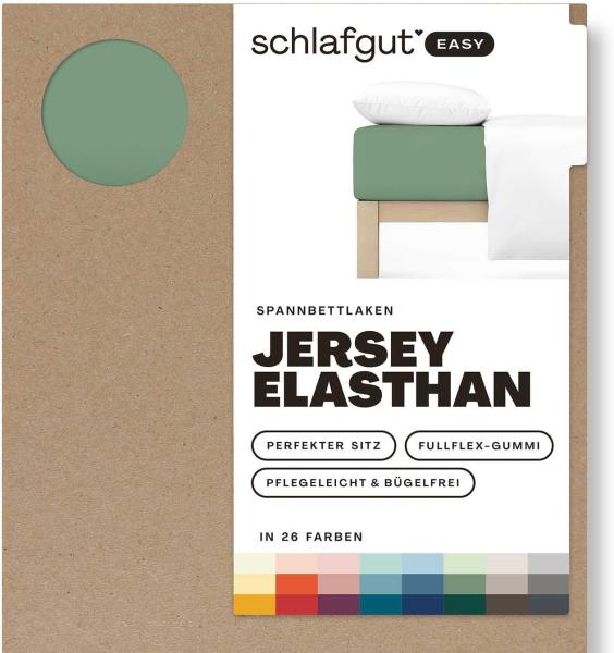 Schlafgut Spannbettlaken EASY Jersey Elasthan, Jersey, Gummizug: rundum, (1 Stück), MADE IN GREEN by OEKO-TEX®