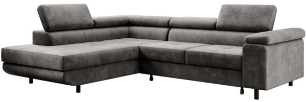 Designer Sofa Costa mit Schlaf und Klappfunktion Grau Links