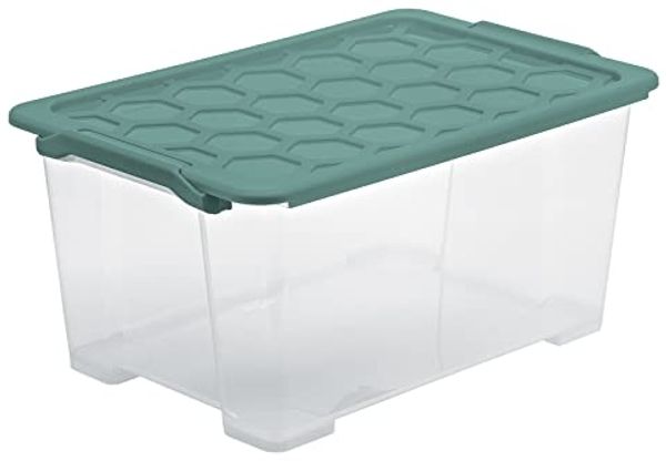 Rotho Aufbewahrungsbox EVO Safe inkl. Deckel 44 L Mistletoe grün