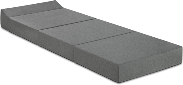 Traumnacht Gästematratze, Klappmatratze mit bequemem Kopfteil und 15 cm Premium-Liegehöhe, Öko-Tex zertifiziert, Liegefläche 200 x 70 x 15 cm, hellgrau Bild 4