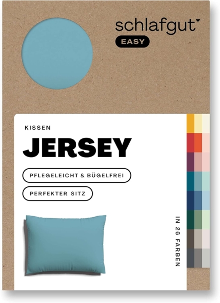 Schlafgut Kissenbezug EASY Jersey, (1 Stück), Kissenhülle mit Reißverschluss, weich und saugfähig, Kissenbezug