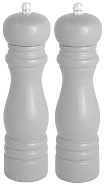 Ib Laursen - 2er Set Gewürzmühlen Salzmühle und Pfeffermühle 1740 Vintage Retro grau - 18