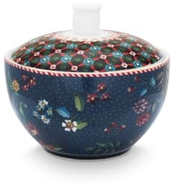 PiP Studio Zuckerdose Berry Blues Zuckerdose blau 300ml, Porzellan