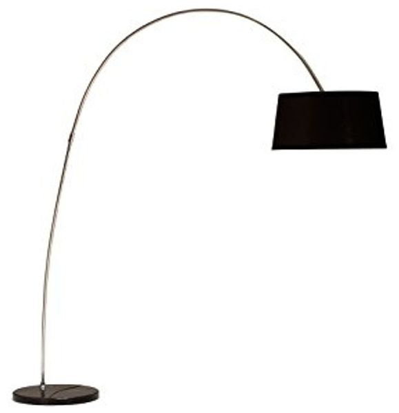 riess-ambiente Bogenlampe FORMA 215cm schwarz / gold, ohne Leuchtmittel, Wohnzimmer · Metall · verstellbar · Modern Design