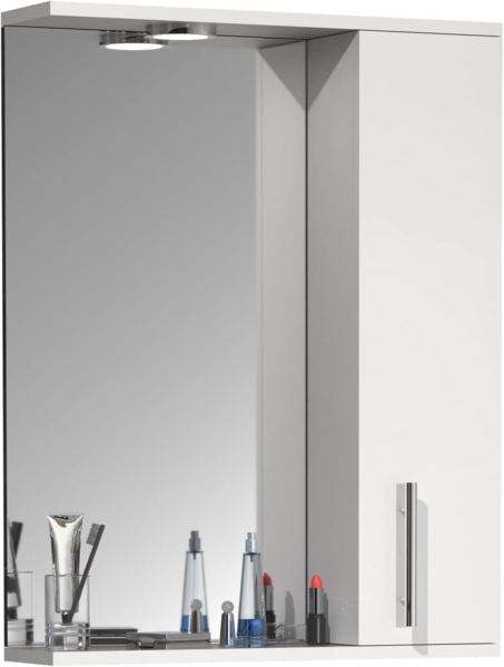 VCM Badmöbel Spiegelschrank Lisalo 918739 weiß H. 71 x B. 55 x T. 14 cm