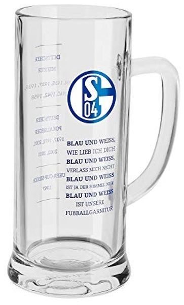 FC Schalke 04 Bierglas Blau & Weiß 0. 5 Liter
