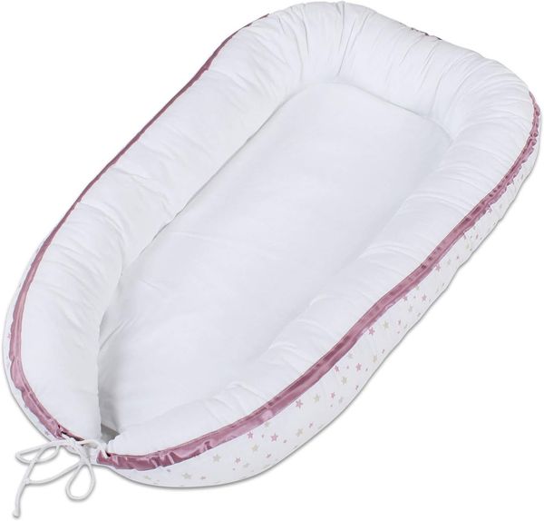 babybay Kuschelnest, weiß Sternemix sand/beere