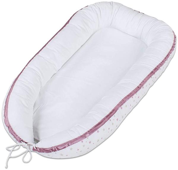 babybay Kuschelnest, weiß Sternemix sand/beere