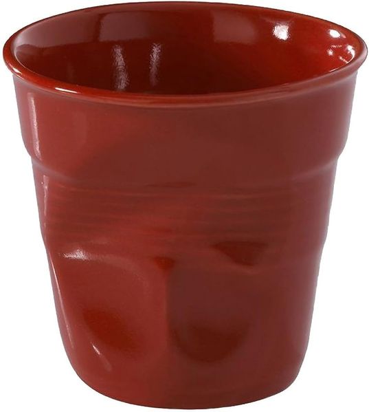 REVOL Cappuccinotasse Knickbecher Tasse Cappuccino pfefferrot 180ml, Porzellan