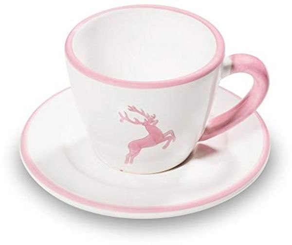 Gmundner Keramik Rosa Hirsch Espresso f. Dich/2tlg. Geschenkk.