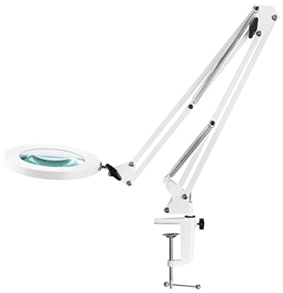 Activeshop Kosmetische LED Lampe mit Lupe GLOW 308 7D 10W Weiß