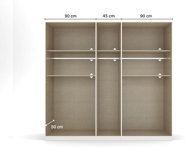rauch Drehtürenschrank Kleiderschrank Schrank Garderobe Wäscheschrank TICAO (Schubladen in der Höhe variabel positionierbar) mit 2 geräumigen Schubladen, viel Stauraum MADE IN GERMANY Bild 7