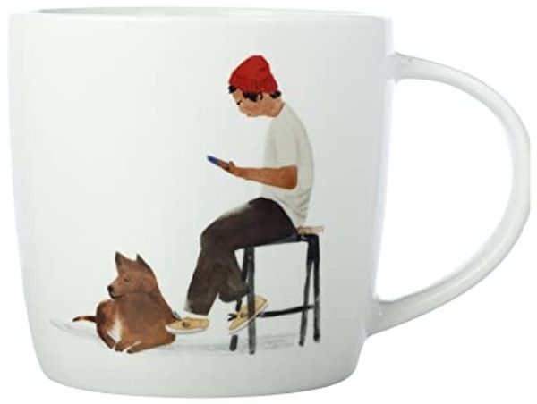 Maxwell & Williams DX1066 Becher 400 ml BEST FURRY FRIENDS Cafe Waiting, Porzellan, in Geschenkbox