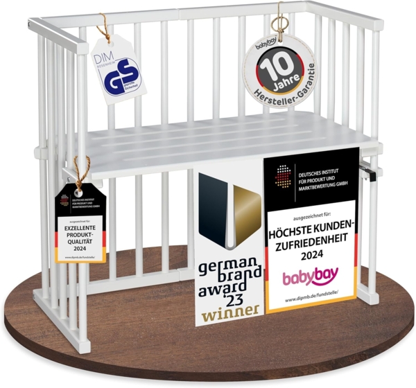 Babybay 'Midi' Beistellbett weiß lackiert Bild 1