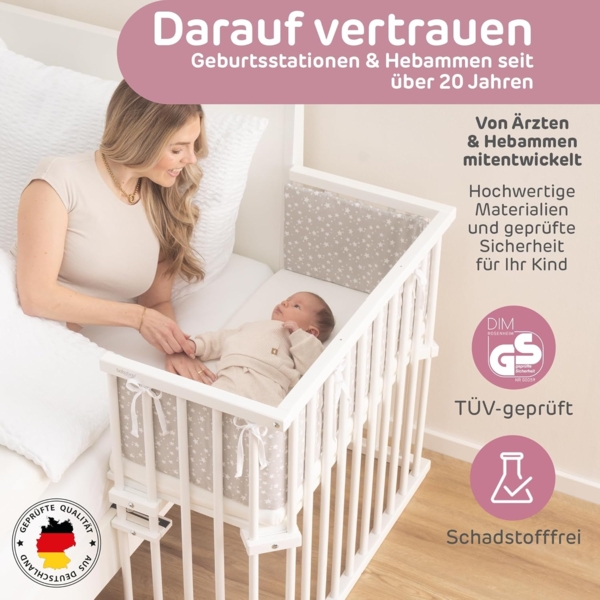 Babybay 'Midi' Beistellbett weiß lackiert Bild 5