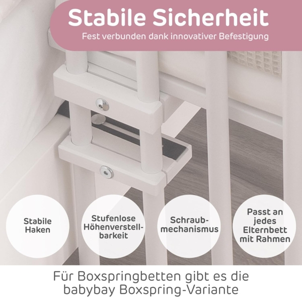 Babybay 'Midi' Beistellbett weiß lackiert Bild 4