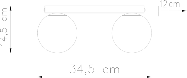 SOLLUX SL. 1152 Deckenleuchte YOLI 2XG9 12W Stahl schwarz L:34. 5cm B:12cm H:14. 5cm dimmbar Bild 4