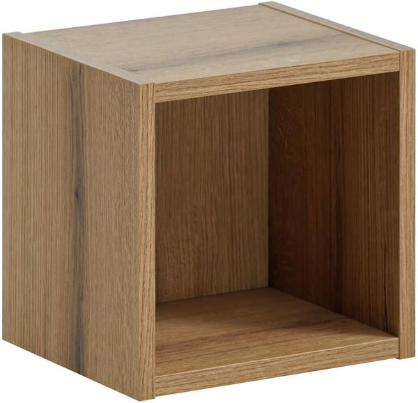 Lomadox Badmöbel-Set NEWPORT-56-BLACK, (Spar-Set, 6-St, Badschränke Badregal Hochschrank Spiegel Waschtisch), mit 90 cm Waschtisch, Wäschekorb, schwarz mit Eiche, gerillte Front Bild 3