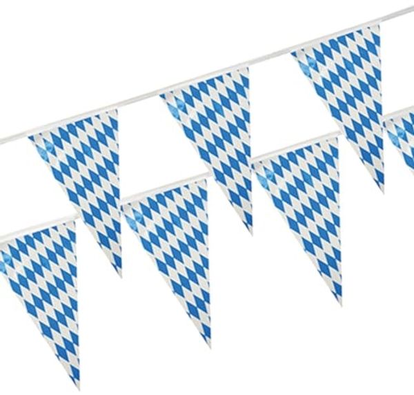 Wimpelkette, Folie 4 m "Bayrisch Blau" wetterfest