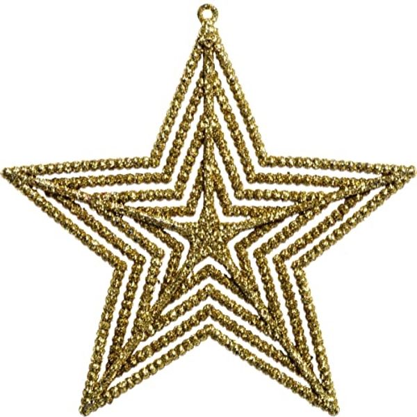 TrendLine Stern zum Hängen 2er-Set 12,5cm Weihnachtsstern Weihnachtsdeko Stern