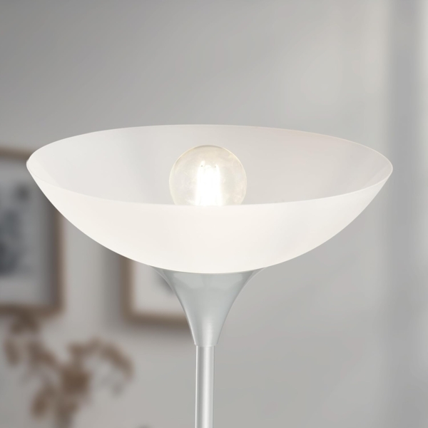 Reality Leuchten R4302-87 Fluter, 1x E27, titanfarben, Schirm in weiß Bild 3