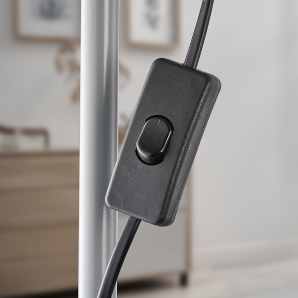 Reality Leuchten R4302-87 Fluter, 1x E27, titanfarben, Schirm in weiß Bild 4