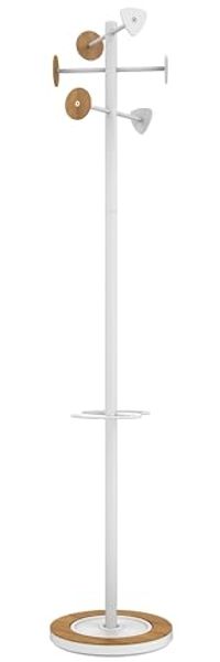 Unilux Garderobenständer BORA BAMBOO 400153729 178cm 6 Haken weiß