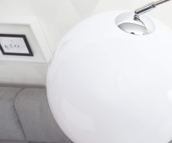 Bogenleuchte Big-Deal Eco Silber Weiss Betonfuß höhenverstellbar Bild 4