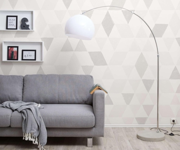 Bogenleuchte Big-Deal Eco Silber Weiss Betonfuß höhenverstellbar Bild 2