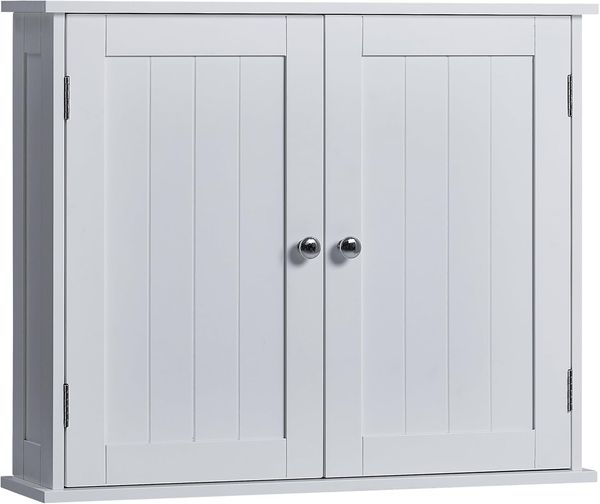 Bath Vida Badezimmerschrank, 2 Türen, Wandmontage, Holz, weiß