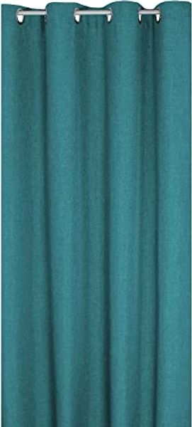 Haus und Deko Gardine Vorhang 140x245 cm Ösen blickdicht Struktur Leinenoptik uni Gardine (1 St), Ösen, blickdicht, Polyester