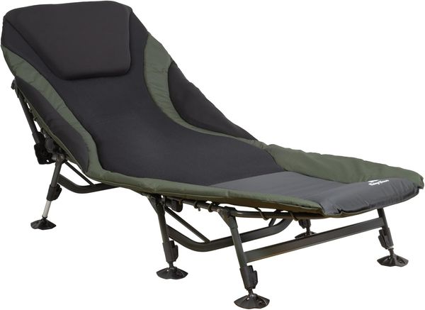 CampFeuer Angelliege Karpfenliege XXL, 207 x 88 x 30-106 cm, Campingliege, faltbar (1-St) Einfach auf- und abzubauen