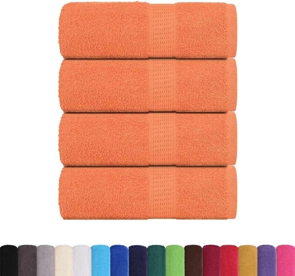 Gästetücher 4 Stk. Orange 30x50 cm 360 g/m² 100% Baumwolle 136900