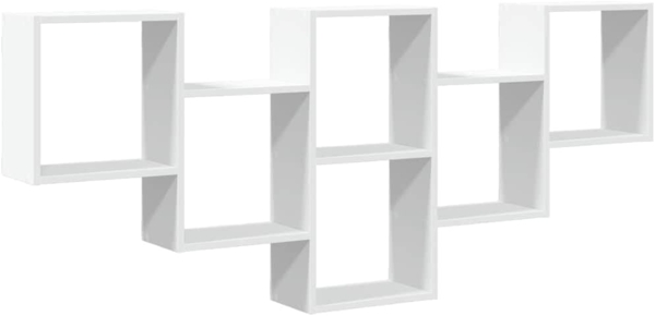 vidaXL Wandregal Weiß 159x18x66 cm Holzwerkstoff 853299