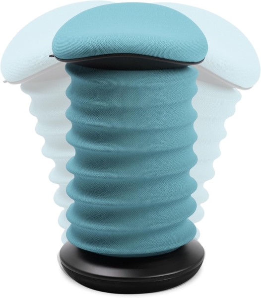TOPSTAR Sitness 4D AGR-Zertifiziert Dynamischer Sitzhocker schwarz türkis - ergonomischer Bürohocker - höhenverstellbar - stärkt den Rücken - entlastet die Bandscheiben Bild 5