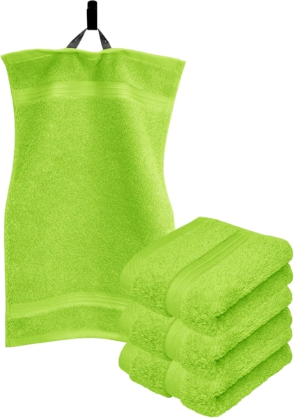 Lashuma Gästehandtücher Linz, Frottee (4-St), Grüne Gästetücher flauschig 30x50 cm Bild 3