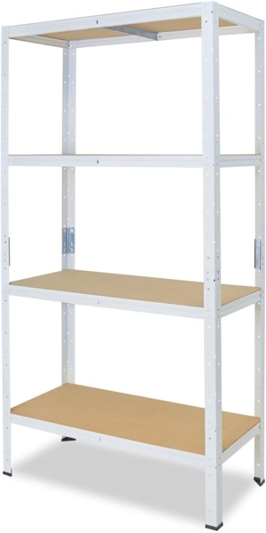 shelfplaza HOME 155x50x30 cm Schwerlastregal in weiß mit 4 Böden und 175 kg Traglast pro Boden Bild 7