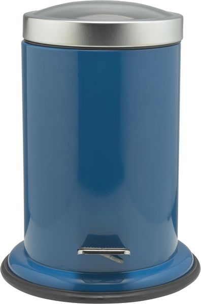 Sealskin Abfalleimer Acero, Kosmetikeimer aus Edelstahl, Farbe: Blau, Inhalt: 3 L